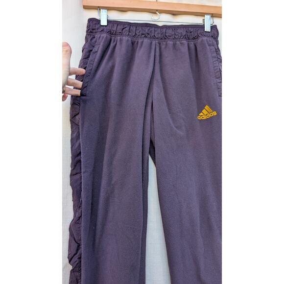 Adidas Mens Favorites Winterized Track Pants Purple Pockets Drawstring M - Picture 2 of 6
